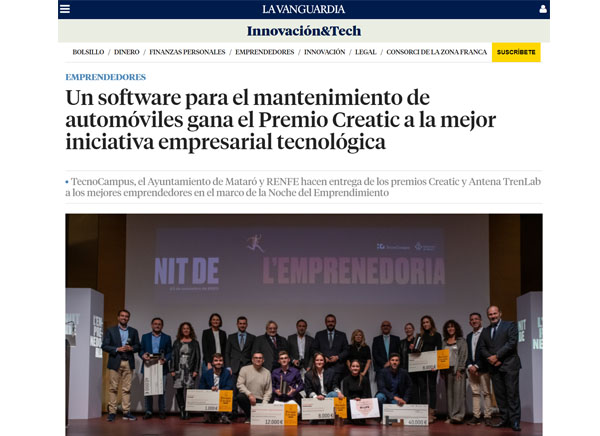 Un software para el mantenimiento de automóviles gana el Premio Creatic a la mejor iniciativa empresarial tecnológica